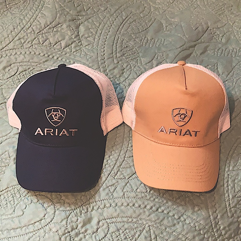 Set of two Ariat trucker hats.